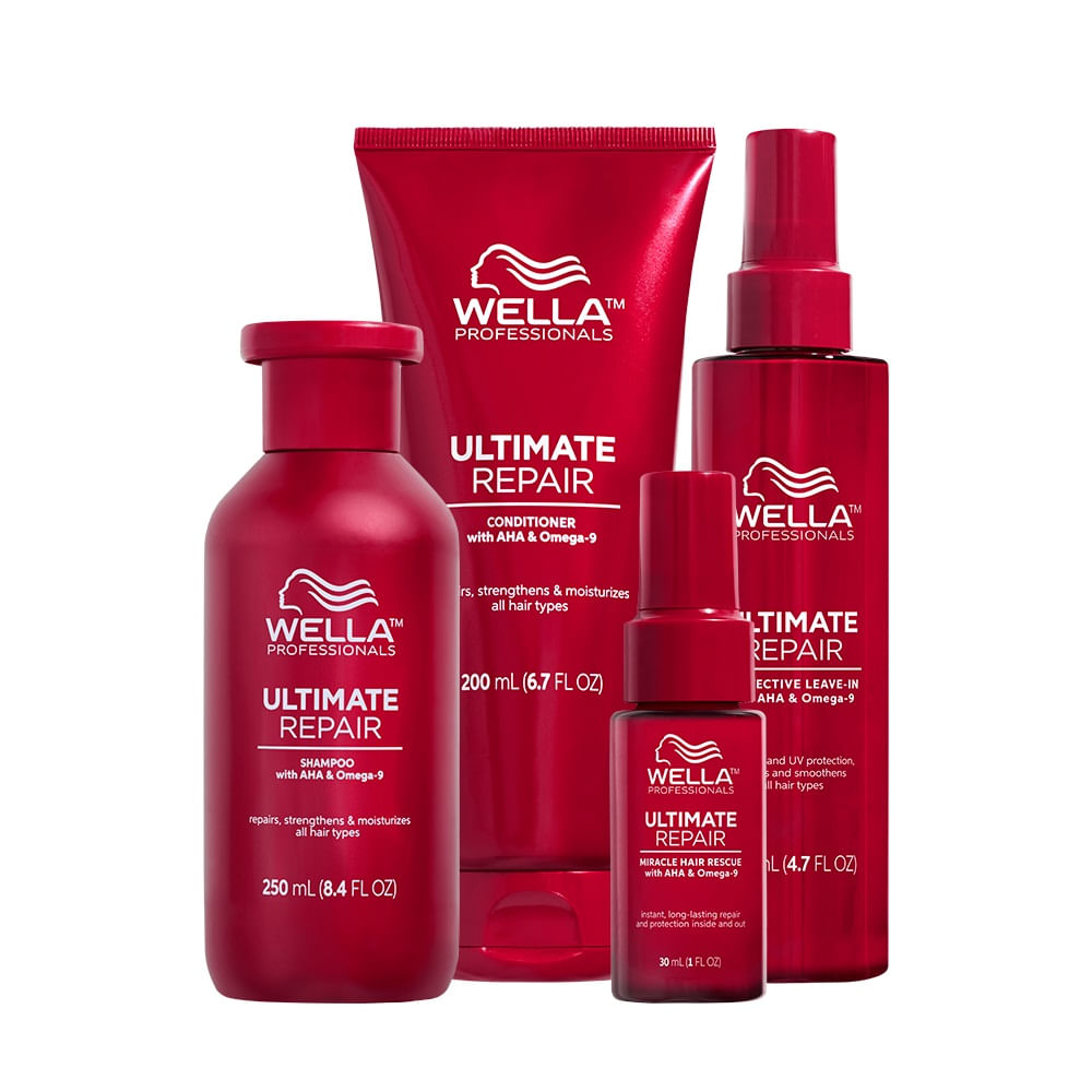 Kit Ultimate Repair Wella: reparação intensa em 4 passos